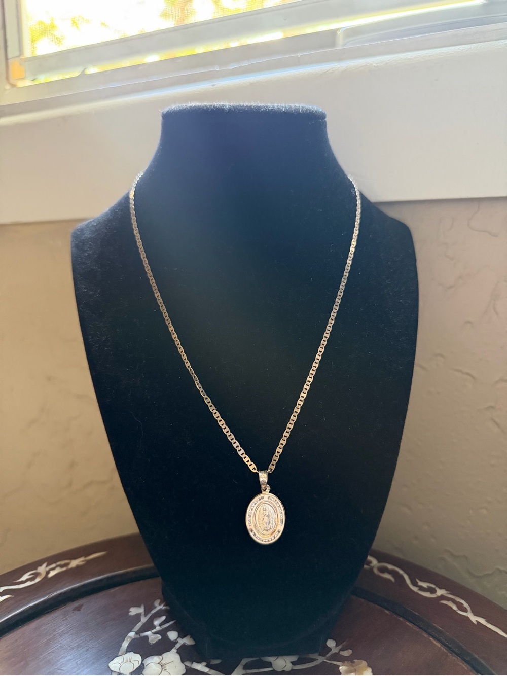 Silver Religious Pendant Necklace - Women Jewelry